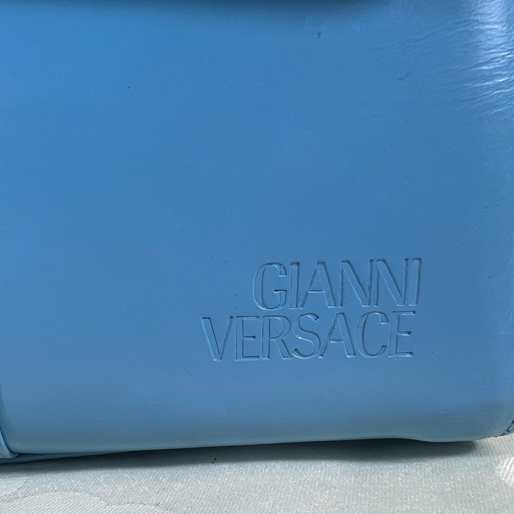 Collector’s Edition – Gianni Versace Powder Blue Top Handle Bag w/COA - Picture 9 of 16